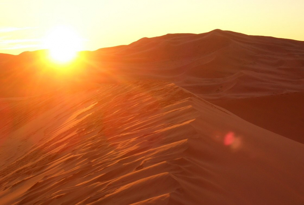 Sinai Auszeit als Eremit auf Zeit. Morgenstimmung in der Wüste, Foto Sabine Weickert